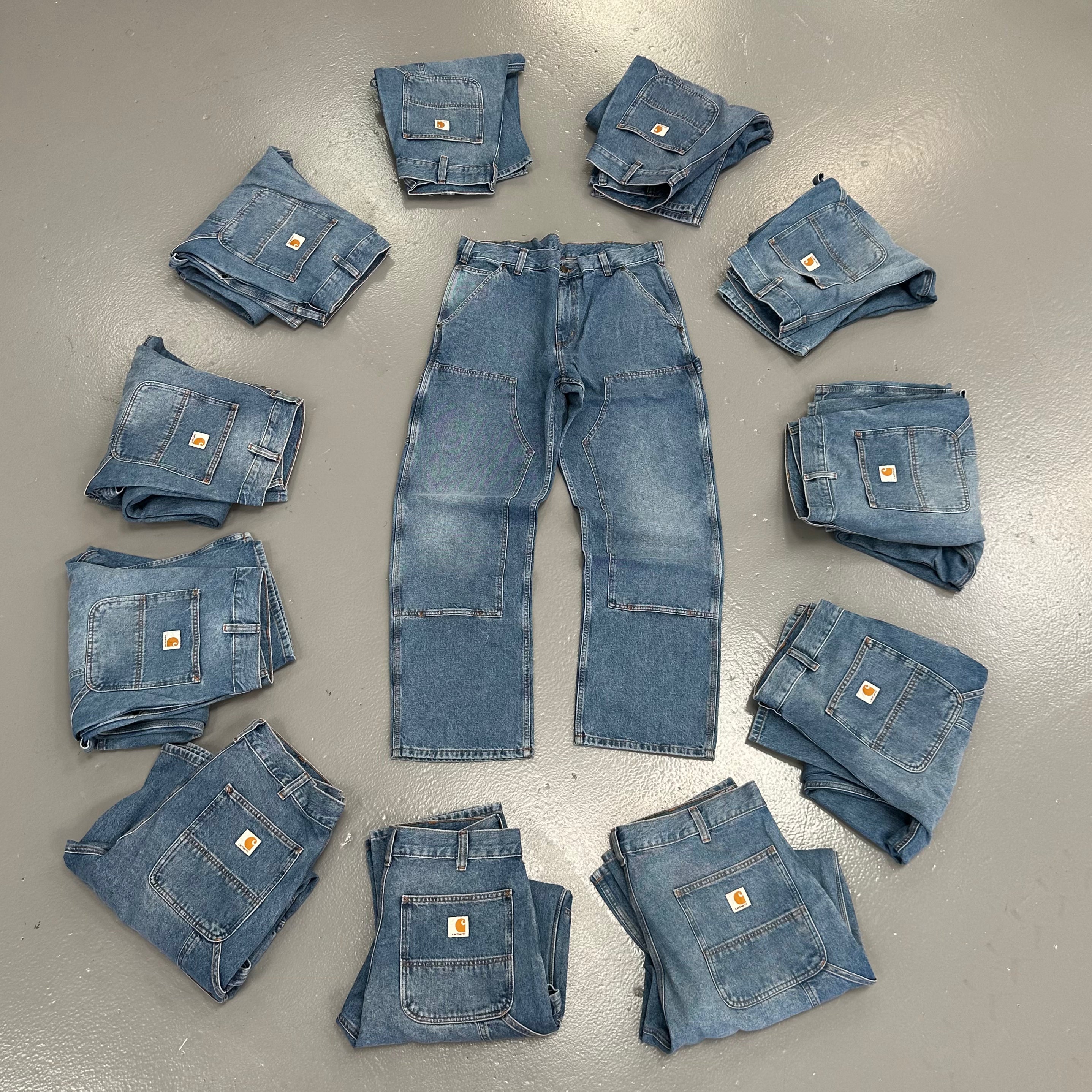 【CARHARTT】DOUBLE KNEE DENIM JEANS CARHARTT DOUBLE KNEE JEANS X10 – Graded Wholesale