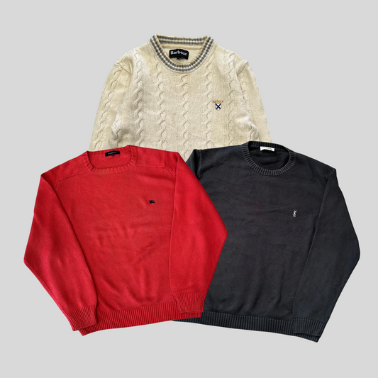 PREMIUM DESIGNER KNITS- YSL, BURBERRY ETC X 10
