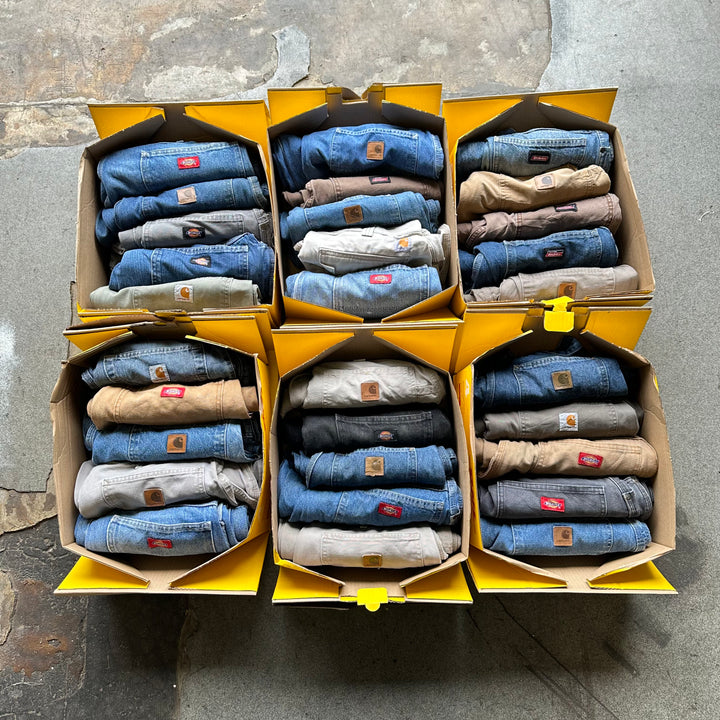 CARHARTT & DICKIES BAGGY TROUSERS X 10