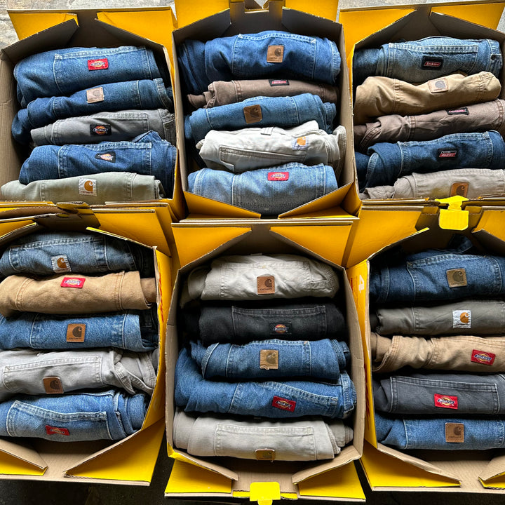 CARHARTT & DICKIES BAGGY TROUSERS X 10