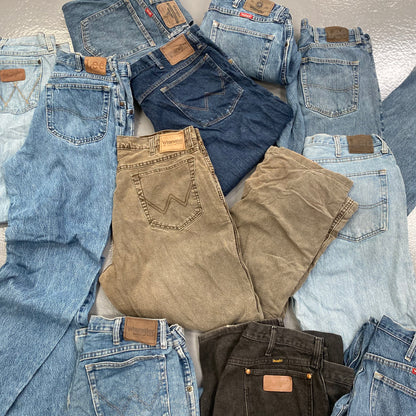 LEE AND WRANGLER JEANS X30