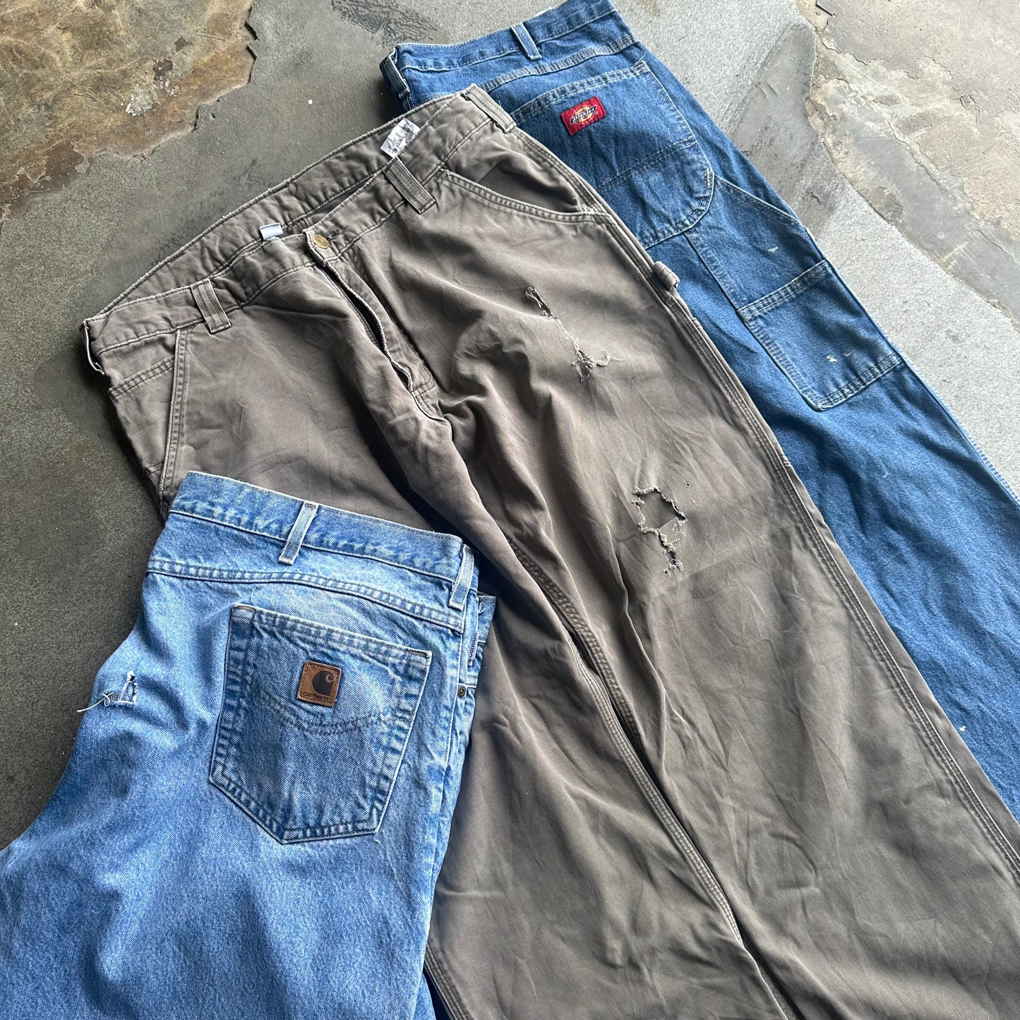 REPAIR GRADE CARHARTT & DICKIES TROUSERS