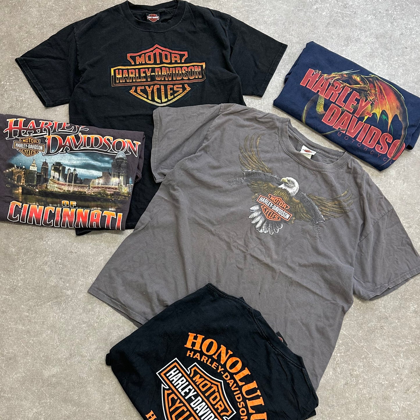 HARLEY DAVIDSON T-SHIRTS X10