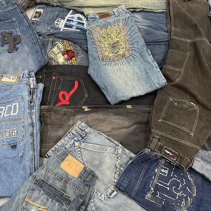 HIP HOP BAGGY JEANS 10 PCS (UK & INTERNATIONAL)