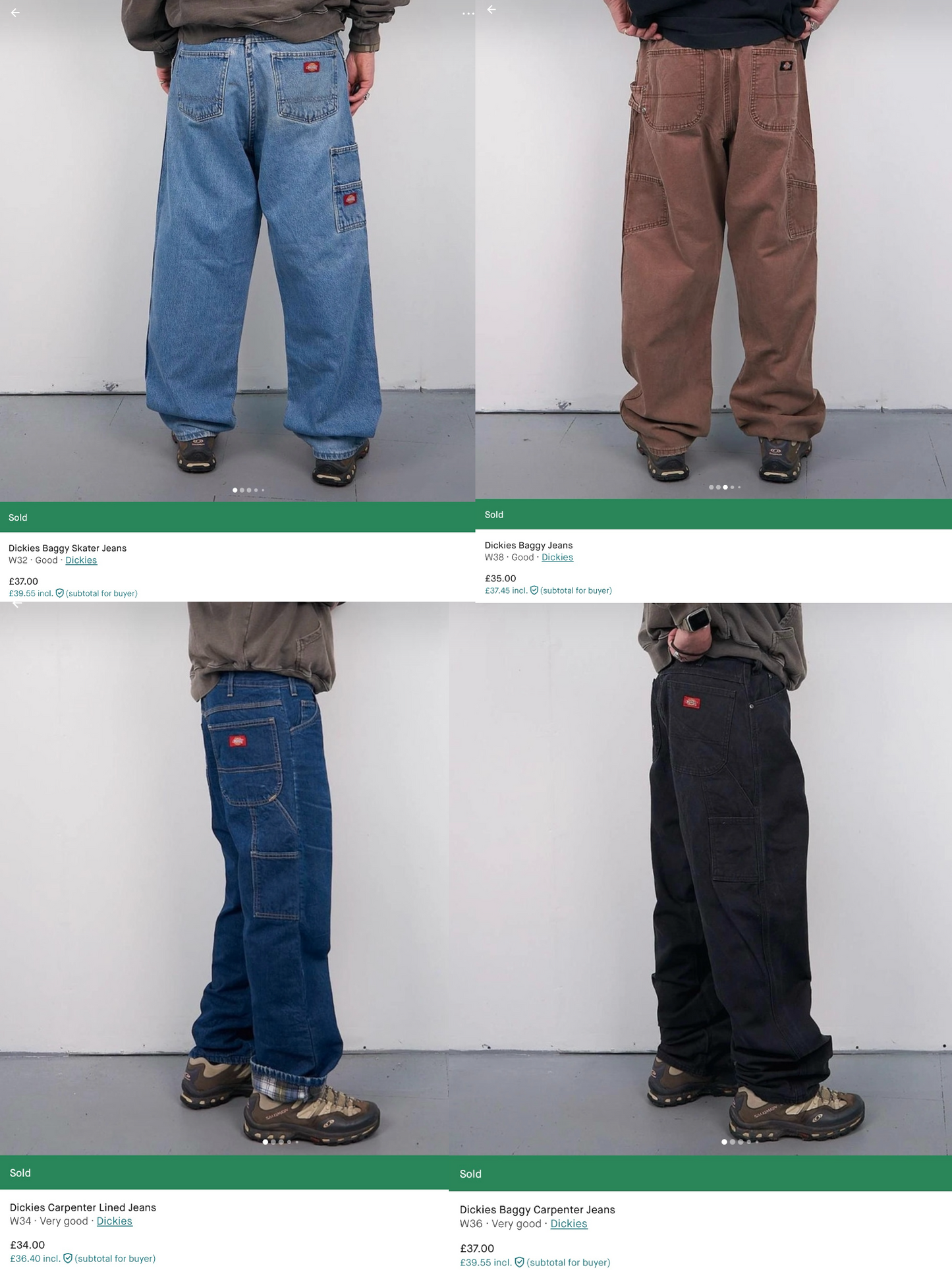 CARHARTT & DICKIES TROUSERS (30 PCS)