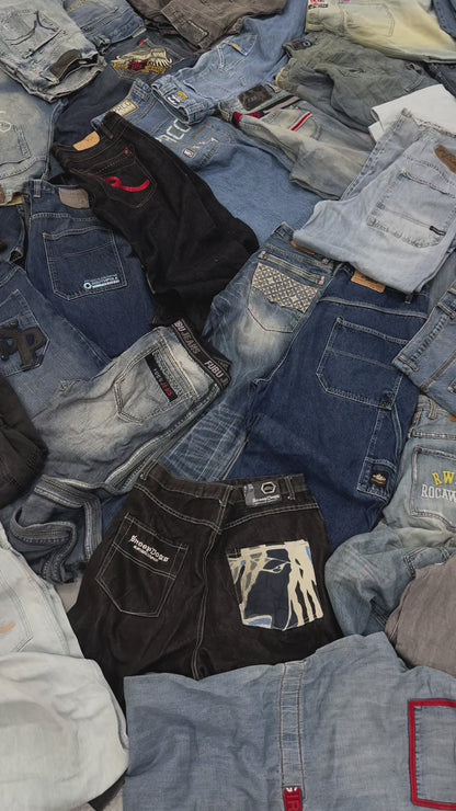 HIP HOP BAGGY JEANS 10 PCS (UK & INTERNATIONAL)